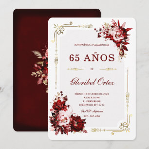 Invitation de 65 Ans Femme