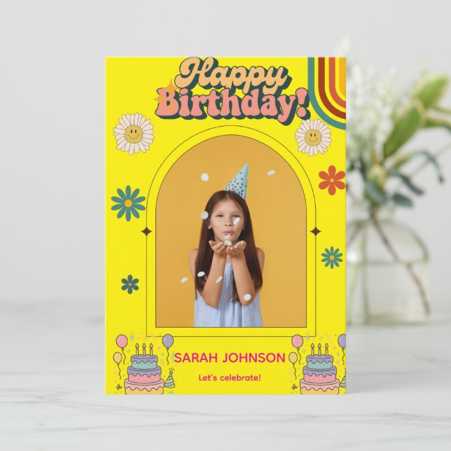 Invitation de anniversaire élégante | Fête chic (Debout devant)