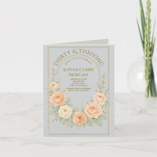 Invitation de anniversaire florale et élégante ave