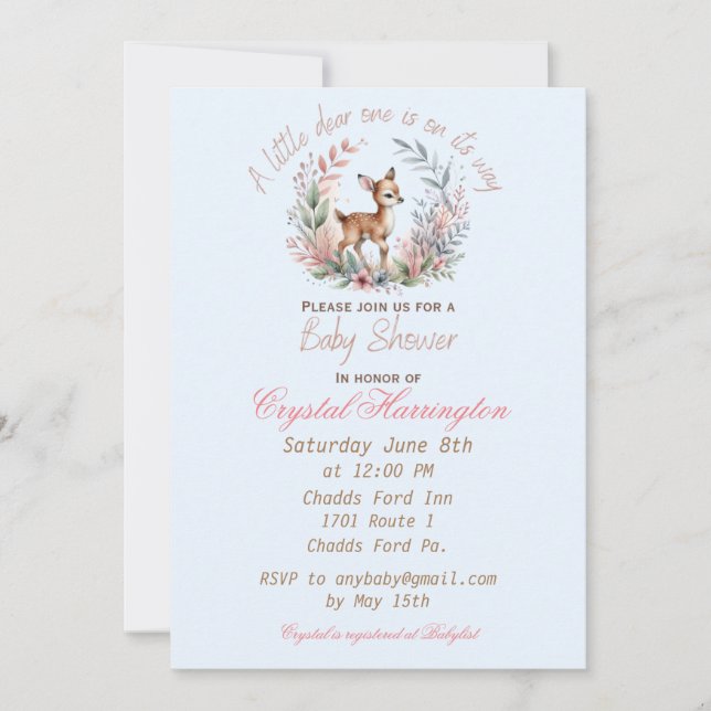 Invitation de Baby shower (Devant)