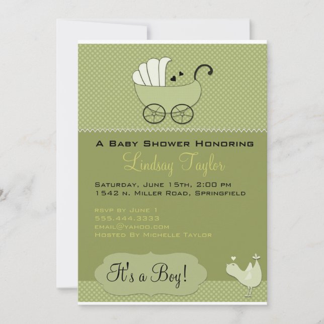 Invitation de baby shower (Devant)
