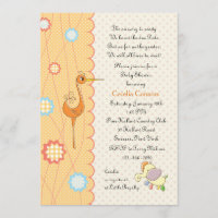 Invitation de Baby shower à pointes