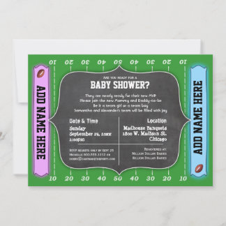 Invitation de Baby shower à thème de football d'éq