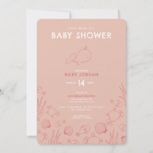 Invitation de Baby shower à thème de mer Whimsical