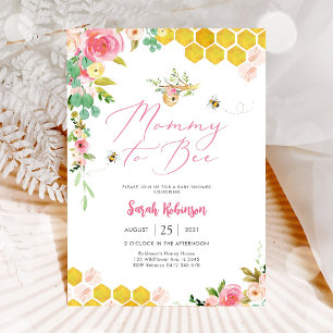 Invitation de Baby Shower Abeille