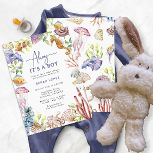 Invitation de Baby shower Ahoy