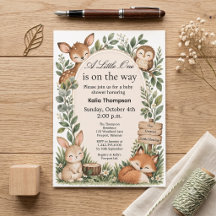 Invitation de Baby Shower Animaux Bohème de la For
