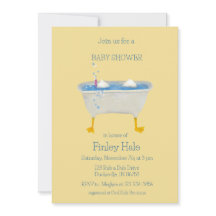 Invitation de baby shower au canard aquarelle fais