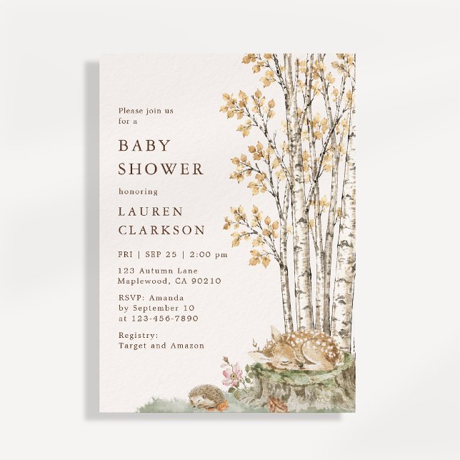 Invitation de baby shower au carreau de bois (Créateur téléchargé)