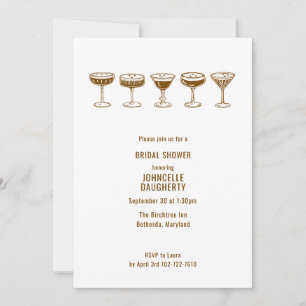 Invitation de Baby Shower au Martini Espresso avec