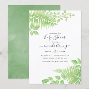 Invitation de baby shower au style aquarelle avec
