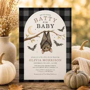 Invitation de Baby Shower aux Chauves-Souris d'Hal