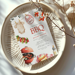 Invitation de Baby shower BBQ
