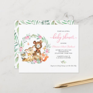 Invitation de baby shower bébé budget verdure de b