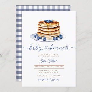 Invitation de Baby shower Blueberry Pancake