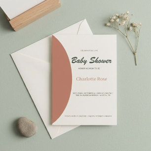 Invitation de baby shower bohème avant-gardiste   