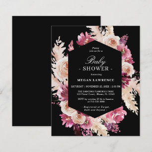Invitation de Baby Shower Bohème Florale à Petit B