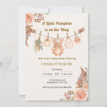 Invitation de Baby Shower Bohème Florale de Petite