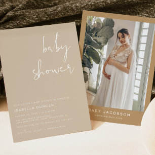 Invitation de Baby Shower Bohème Indépendante aux 