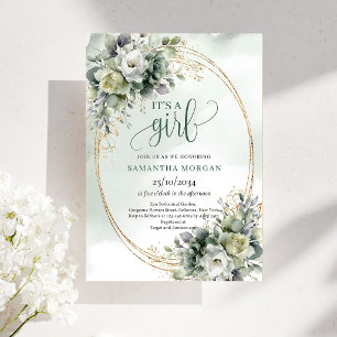 Invitation de Baby Shower Boho Élégance Végétal Do