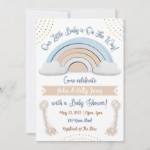 Invitation de Baby shower Boho personnalisée