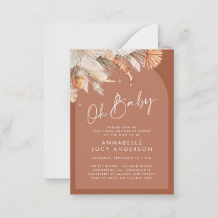 invitation de baby shower budget terracotta
