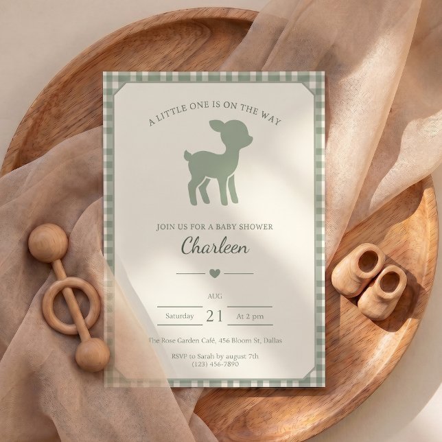 Invitation de Baby Shower Cerf (Baby Shower Deer Invitation)