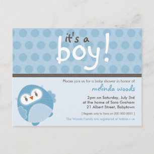 INVITATION DE BABY SHOWER : : c'est un hibou 7 de