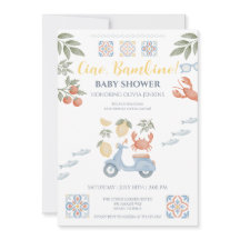 Invitation de Baby Shower Ciao Bambino sur la Côte