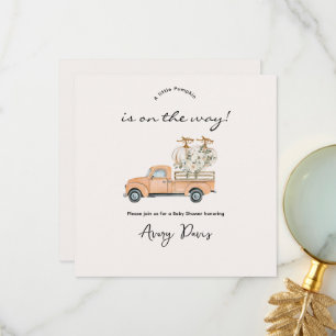 Invitation de Baby shower Citrouille Automne Perso