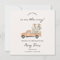 Invitation de Baby shower Citrouille Automne Perso