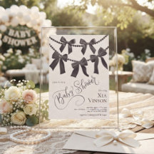 Invitation de baby shower Classique Arcs et Perles