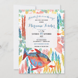 Invitation de Baby Shower Côtière Sous La Mer