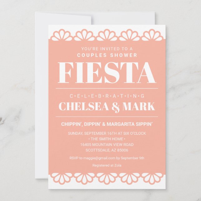 Invitation de Baby Shower Couple Papier Découpé (Devant)