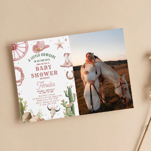 Invitation de baby shower Cowgirl Western Vintage 