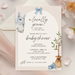 Invitation de Baby shower cultivée localement