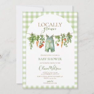 Invitation de Baby shower cultivée localement