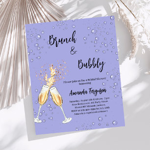 Invitation de baby shower dansant dans un cadre bl