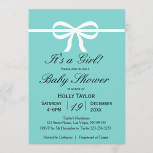 Invitation de baby shower d'Aqua