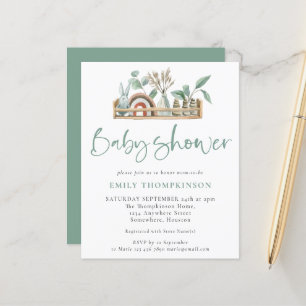 Invitation de Baby shower d'armature Boho Budget
