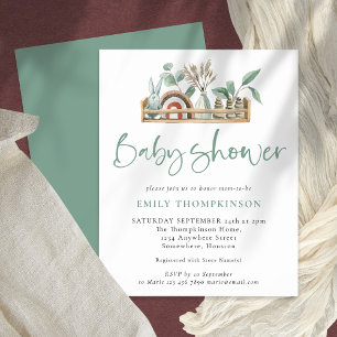 Invitation de Baby shower d'armature Boho Budget