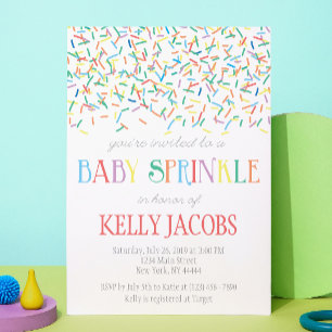 Invitation de Baby shower d'arrosage