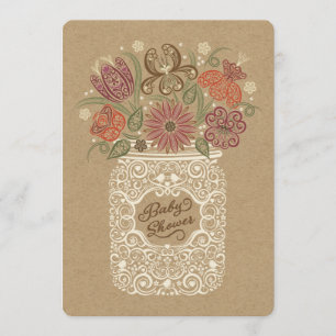 Invitation de baby shower d'automne de pot de