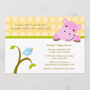 Invitation de baby shower de à petits pois