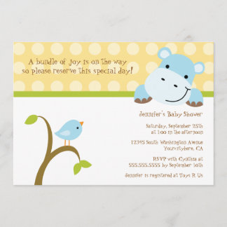 Invitation de baby shower de à petits pois