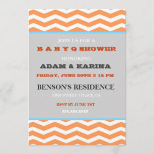 Invitation de baby shower de BabyQ de barbecue de