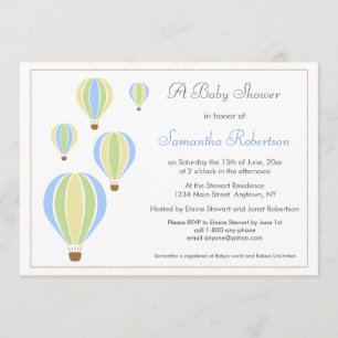 Invitation de baby shower de ballon