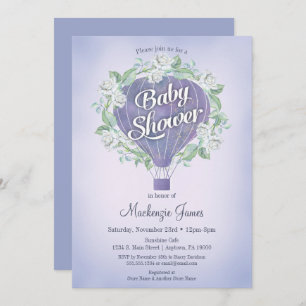 Invitation de Baby shower de ballon à air chaud vi