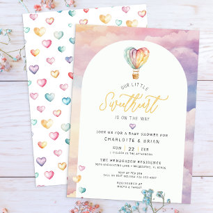 Invitation de Baby shower de ballon à air chaud Wa