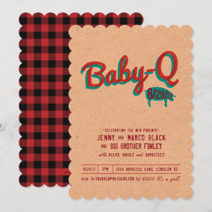 Invitation de baby shower de barbecue